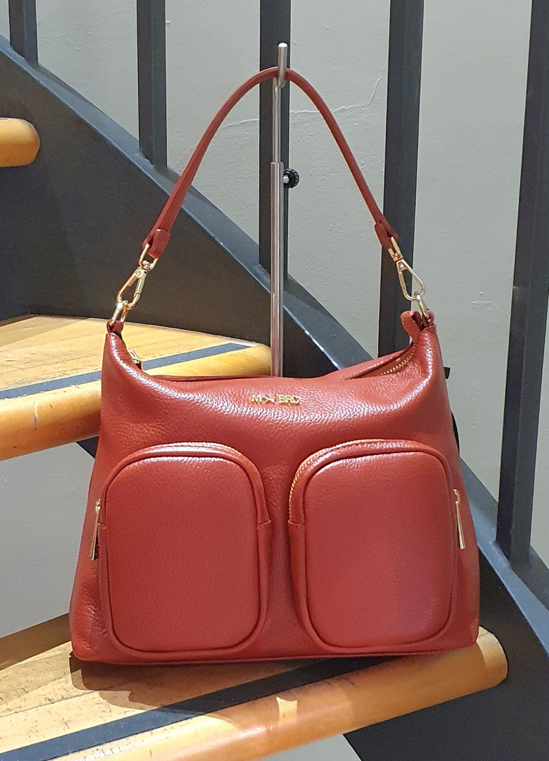 Borsa in pelle con tasche MBRC