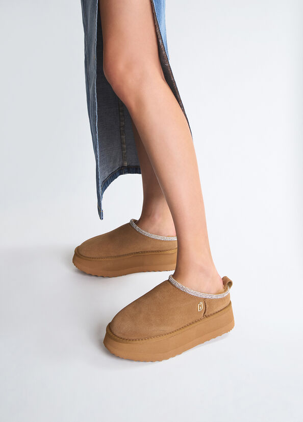 Sabot platform suede gioiello- LIU.JO