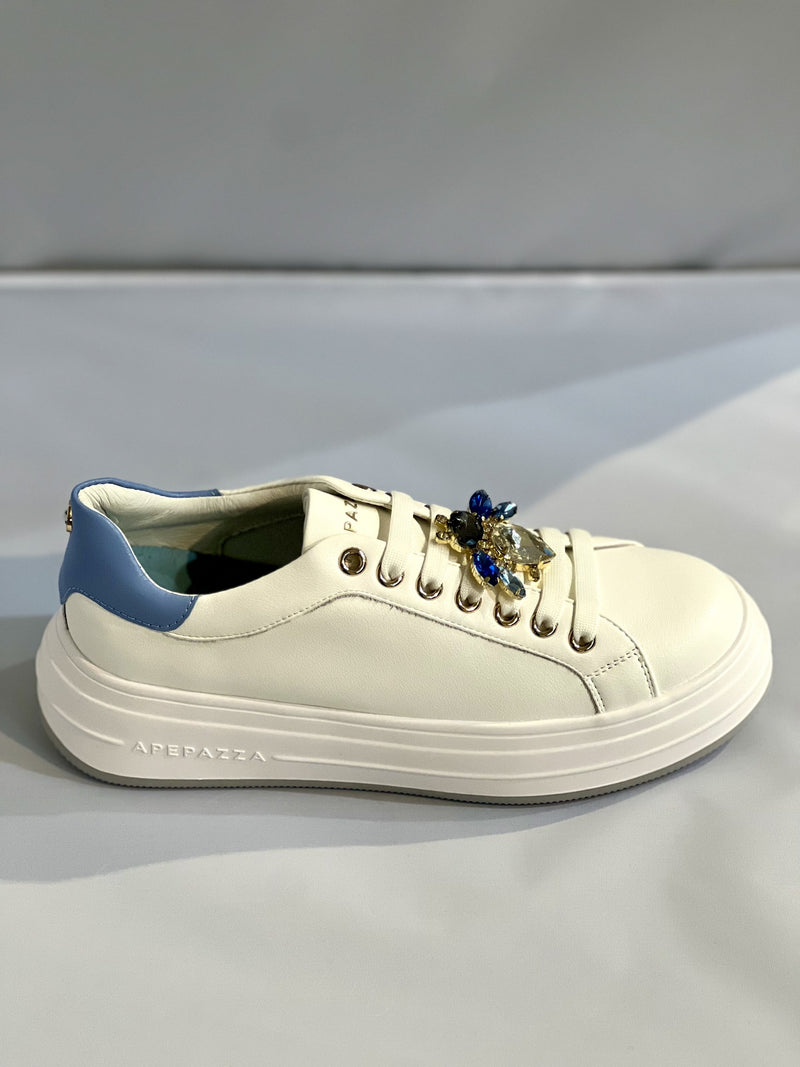 Sneakers bianco gioiello-APEPAZZA